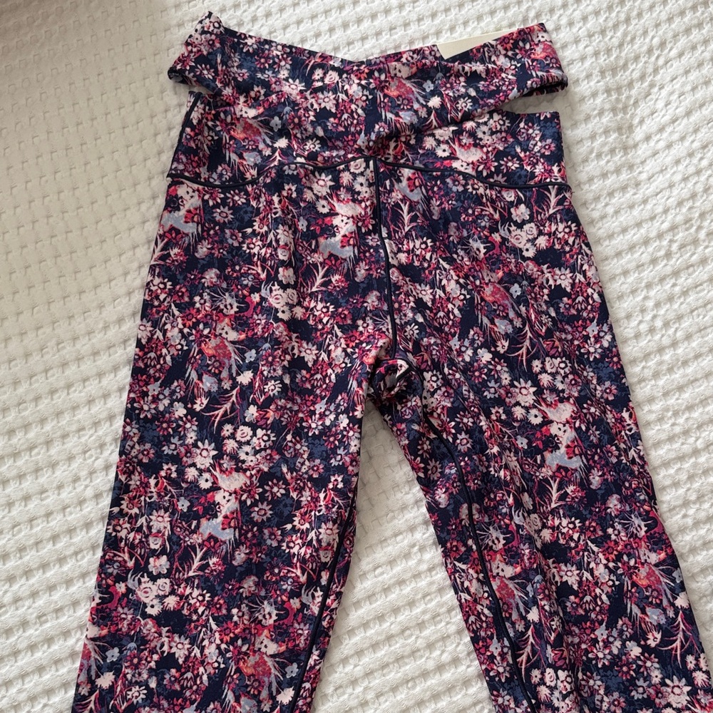 Aerie Pink and Blue Leggings High Waist